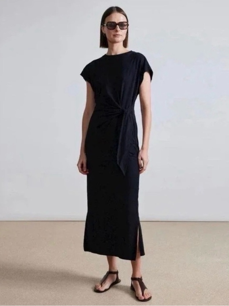Apiece Apart Vanina Cinched Waist Dress Size Small
